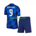 Camisolas de futebol Croácia Andrej Kramaric 9 Criança Equipamento Alternativa Euro 2024 Manga Curta